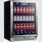 Edgestar 24 Inch Wide 142 Can BuiltIn Beverage Cooler with Tinted Door and LED Lighting CBR1502SG - alternate 1